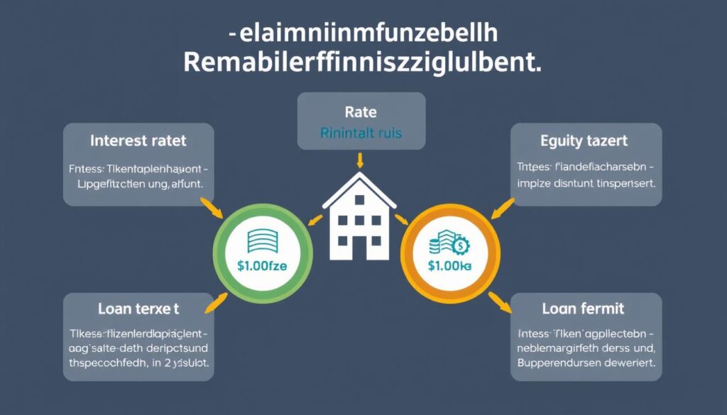Schlüsselfaktoren der Immobilienfinanzierung visualisiert